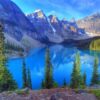 LAKE ALONG MOUNTAINS|5 D DIAMOND PAINTING