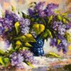 PURPLE FLOWER|5 D DIAMOND PAINTING