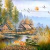 THE HOUSE BY LAKE|5 D DIAMOND PAINTING