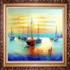 BOATS DURING CALM SEA|5 D DIAMOND PAINTING