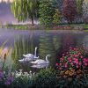 SWANS IN LAKE|5 D DIAMOND PAINTING