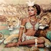 LION & WOMEN | 5 D Diamond Painting