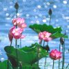 LILIES & SEA|5 D DIAMOND PAINTING