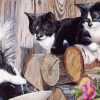 CAT & SKUNK|5 D DIAMOND PAINTING