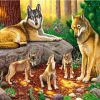 WOLF FAMILY|5 D DIAMOND PAINTING