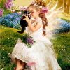 GIRL & CAT |5 D DIAMOND PAINTING