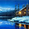 HOUSE BY LAKE|5 D DIAMOND PAINTING