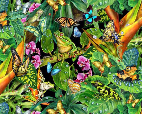 butterflies and frogs|5 d diamond painting