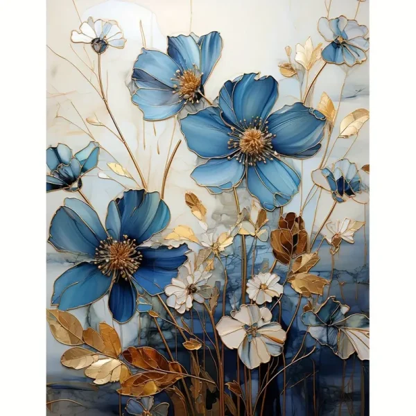 Diamond Painting Blue Flower