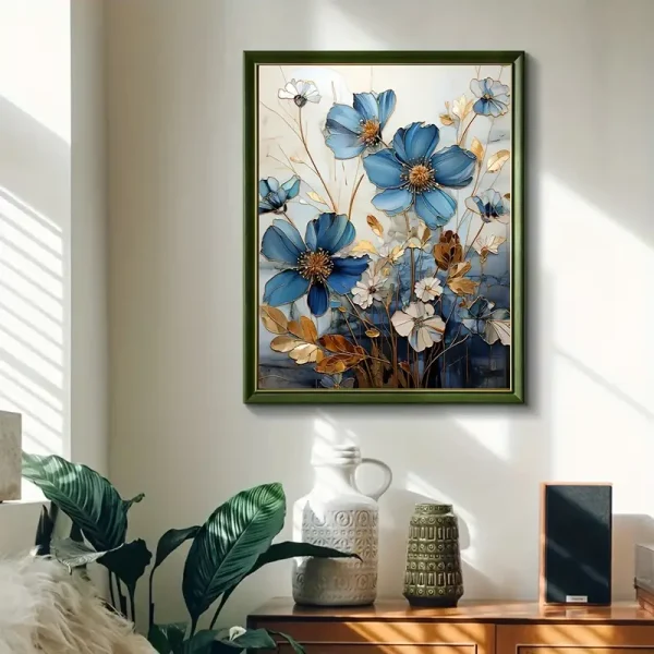 Diamond Painting Blue Flower