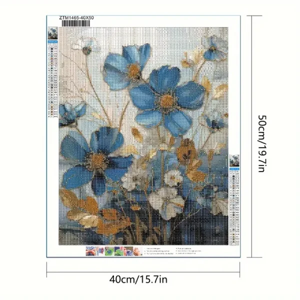 Diamond Painting Blue Flower